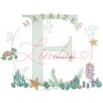 Matriz de Bordado - Fundo do Mar Letra E