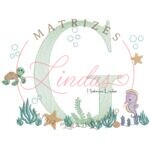 Matriz de Bordado - Fundo do Mar Letra G