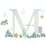 Matriz de Bordado - Fundo do Mar Letra L