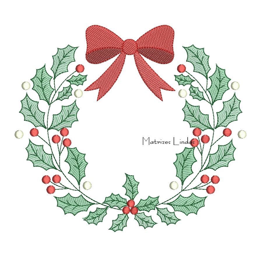 Matriz de Bordado - Guirlanda de Natal 02 Matriz de Bordado - Guirlanda de Natal 02