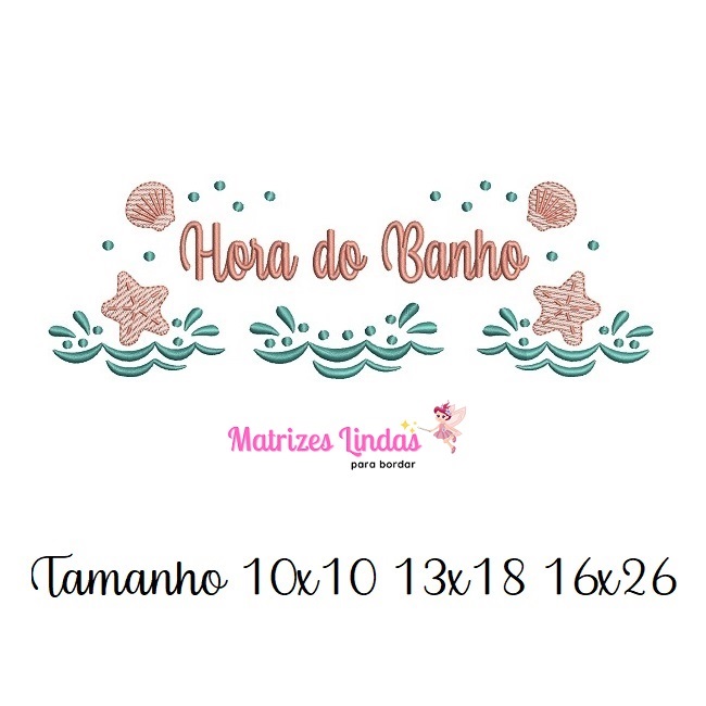 Matriz de Bordado - Hora do Banho 4 Matriz de Bordado - Hora do Banho 4