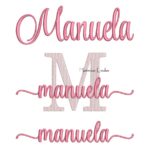 Matriz de Bordado - Nome Manuela com Cabinho