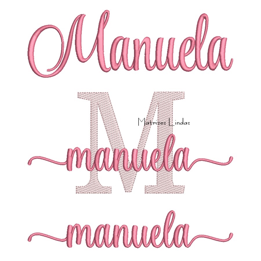 Matriz de Bordado - Kit Nome Manuela Matriz de Bordado - Kit Nome Manuela