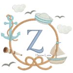Matriz de Bordado - Moldura Marinheiro Letra Z