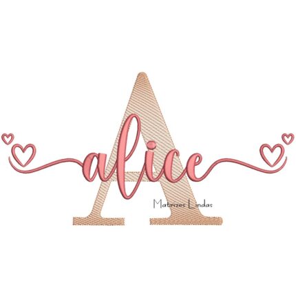 Matriz de Bordado - Nome Alice Sobreposto