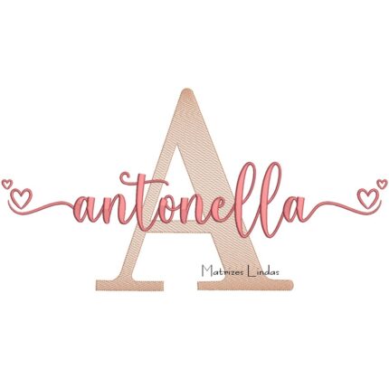 Matriz de Bordado - Nome Antonella Sobreposto