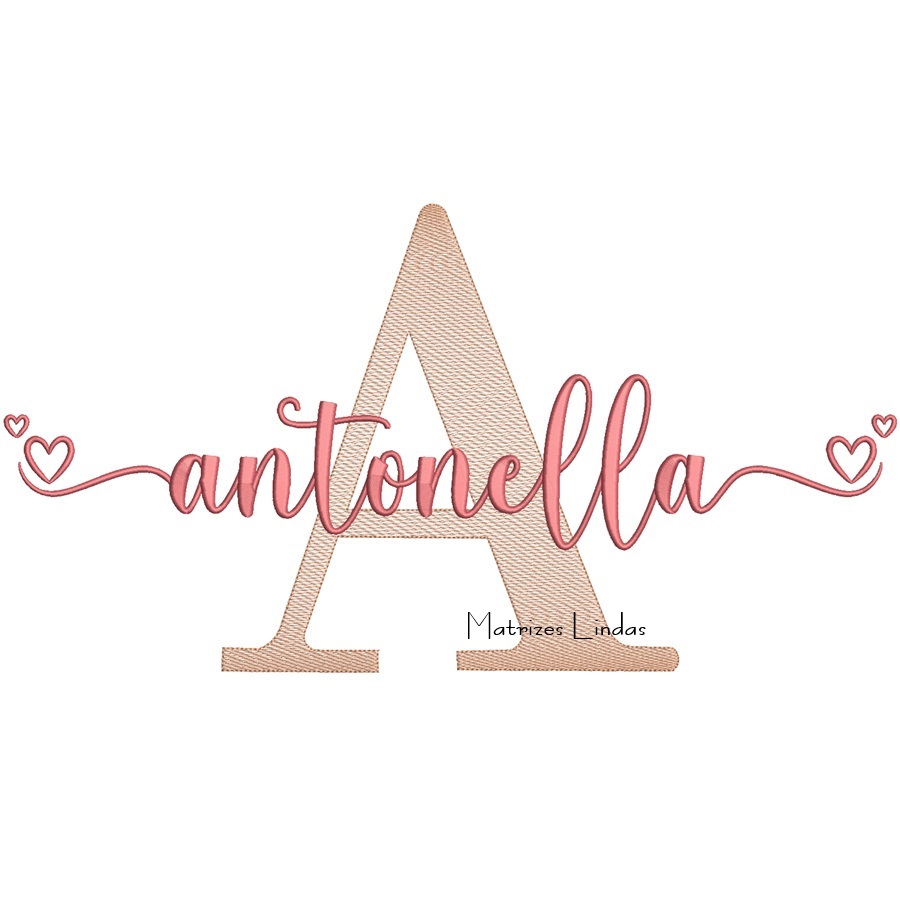 Matriz de Bordado - Nome Antonella Sobreposto Matriz de Bordado - Nome Antonella Sobreposto