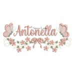 Matriz de Bordado - Nome Antonella com Raminho