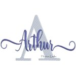 Matriz de Bordado - Nome Arthur Sobreposto