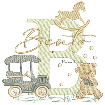 Matriz de Bordado - Nome Bento Brinquedos de Infância
