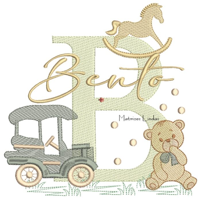 Matriz de Bordado - Nome Bento Brinquedos de Infância