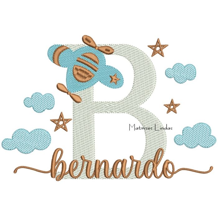 Matriz de Bordado - Nome Bernardo Sobreposto