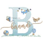 Matriz de Bordado - Nome Bernardo com Brinquedos