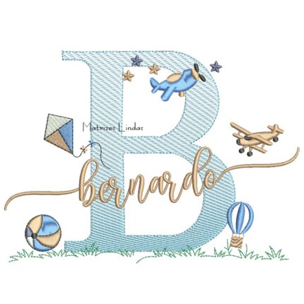 Matriz de Bordado - Nome Bernardo com Brinquedos