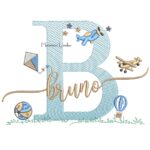 Matriz de Bordado - Nome Bruno com Brinquedos
