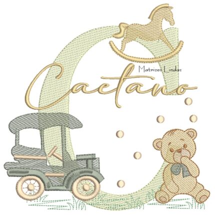 Matriz de Bordado - Nome Caetano Brinquedos de Infância