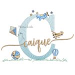 Matriz de Bordado - Nome Caique com Brinquedos