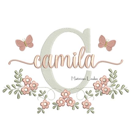 Matriz de Bordado - Nome Camila Raminho Flores