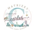 Matriz de Bordado - Nome Carlos Fundo do Mar