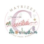 Matriz de Bordado - Nome Cecília Fundo do Mar