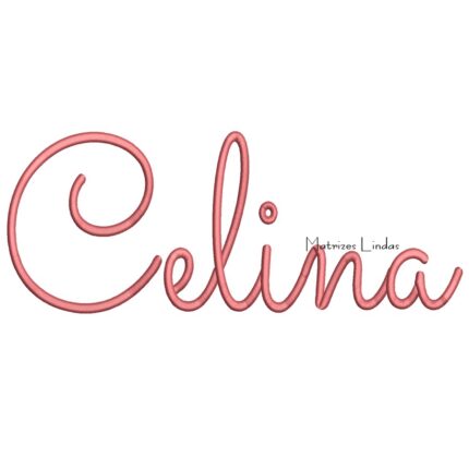 Matriz de Bordado - Nome Celina Letra Cursiva