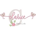 Matriz de Bordado - Nome Clarice com Borboletas