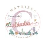 Matriz de Bordado - Nome Cláudia Fundo do Mar