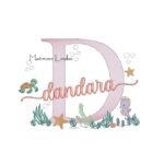 Matriz de Bordado - Nome Dandara Fundo do Mar