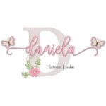 Matriz de Bordado - Nome Daniela com Borboletas