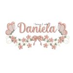 Matriz de Bordado - Nome Daniela com Raminho