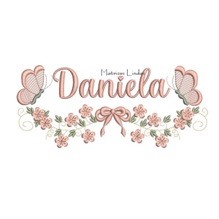 Matriz de Bordado - Nome Daniela com Raminho