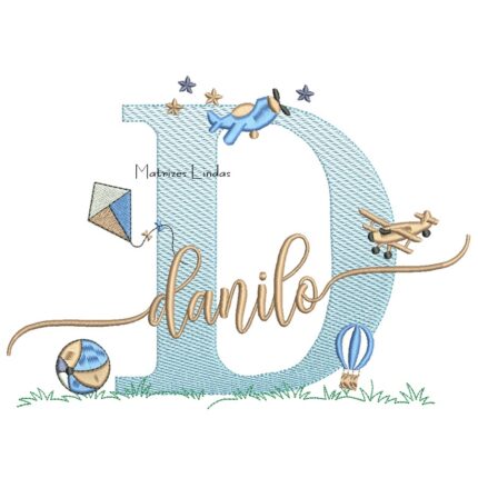Matriz de Bordado - Nome Danilo com Brinquedos