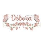 Matriz de Bordado - Nome Débora com Raminho