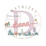 Matriz de Bordado - Nome Diana Fundo do Mar