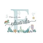 Matriz de Bordado - Nome Eduardo Fundo do Mar