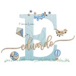 Matriz de Bordado - Nome Eduardo com Brinquedos