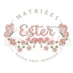 Matriz de Bordado - Nome Ester com Raminho