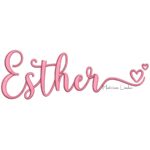 Matriz de Bordado - Nome Esther Letra Cursiva