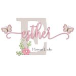 Matriz de Bordado - Nome Esther com Borboletas
