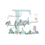 Matriz de Bordado - Nome Felipe Fundo do Mar
