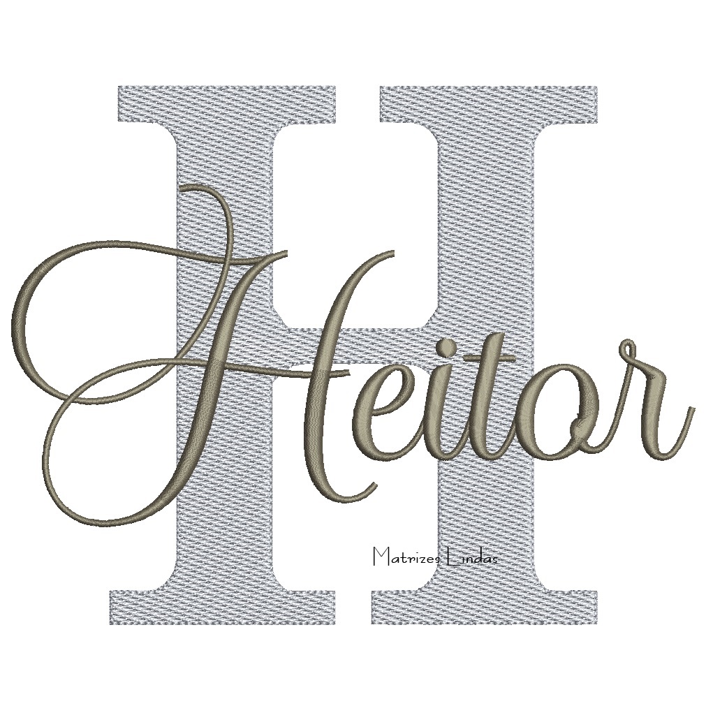 Matriz de Bordado - Nome Heitor Sobreposto Matriz de Bordado - Nome Heitor Sobreposto