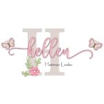 Matriz de Bordado - Nome Hellen com Borboletas