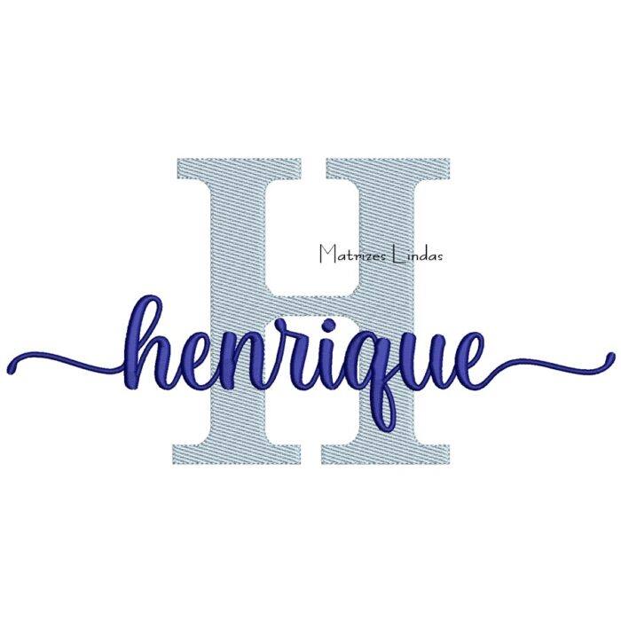 Matriz de Bordado - Nome Henrique Sobreposto
