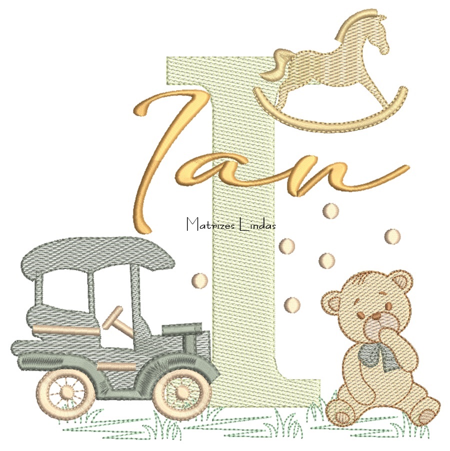 Matriz de Bordado - Nome Ian Brinquedos de Infância Matriz de Bordado - Nome Ian Brinquedos de Infância