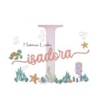 Matriz de Bordado - Nome Isadora Fundo do Mar