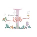 Matriz de Bordado - Nome Isis Fundo do Mar