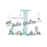 Matriz de Bordado - Nome João Pedro Fundo do Mar
