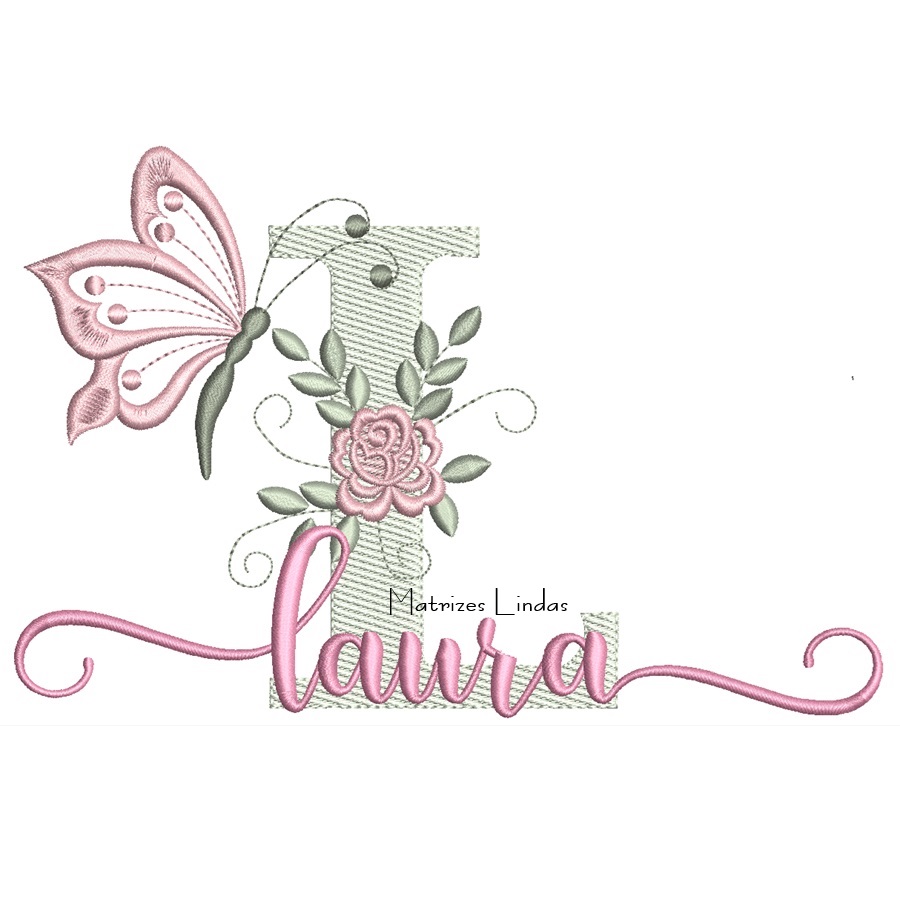 Matriz de Bordado - Nome Laura Matriz de Bordado - Nome Laura