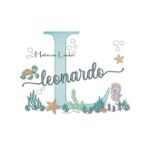 Matriz de Bordado - Nome Leonardo Fundo do Mar