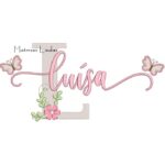 Matriz de Bordado - Nome Luísa com Borboletas